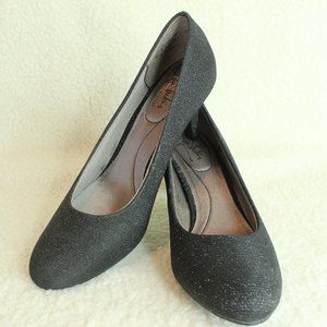 LIFESTRIDE Women's Heels Size 8M Dark Gray Sparkly